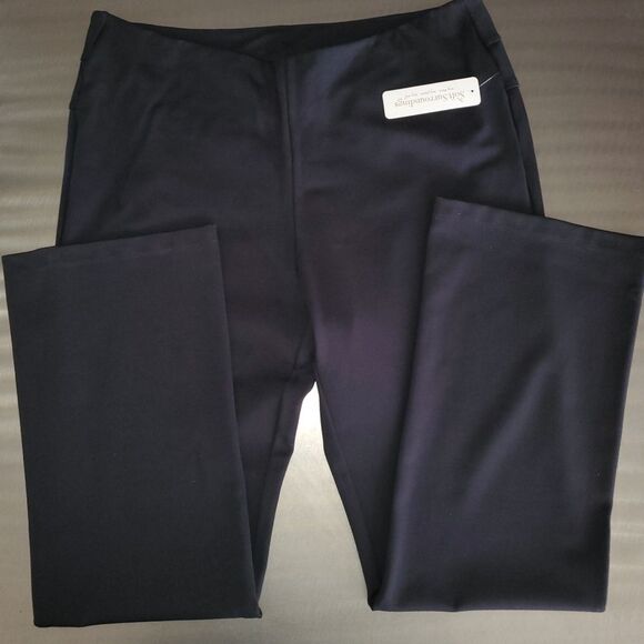 Soft Surroundings Perfect Ponte Bootcut Pull on Pants Black 1X NWT - Picture 1 of 11